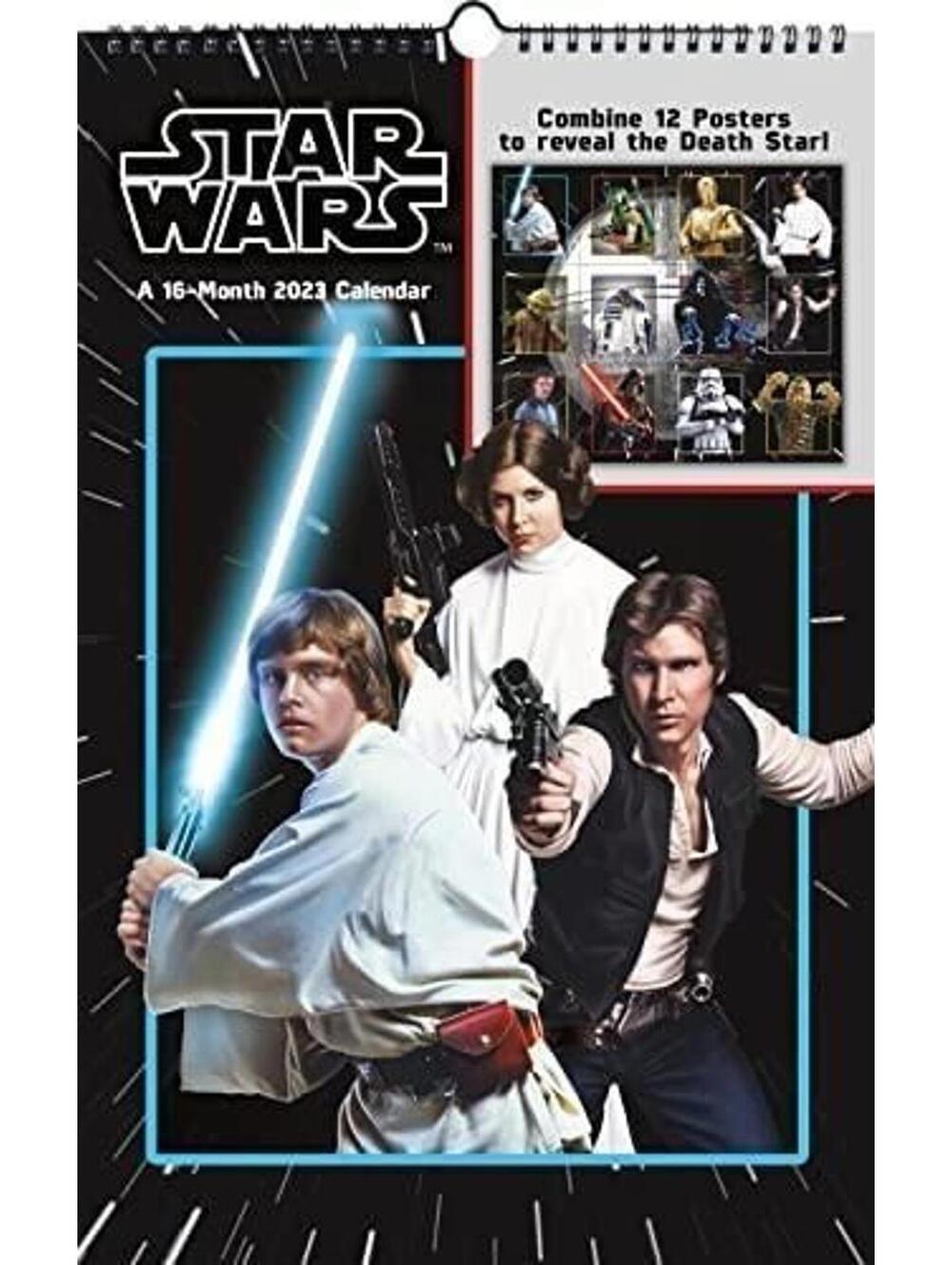 Star Wars 2023 16-Month Wall Calendar – Sealed | Combine 12 Posters to Reveal De